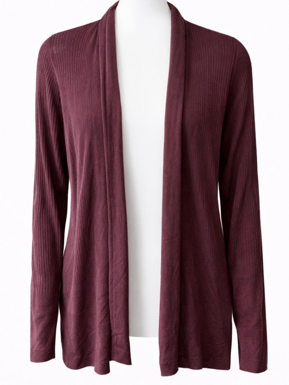Express Deep Burgundy Open Cardigan size small
